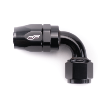 -10 AN 90 Degree Female Aluminum Hose End Fitting - Black