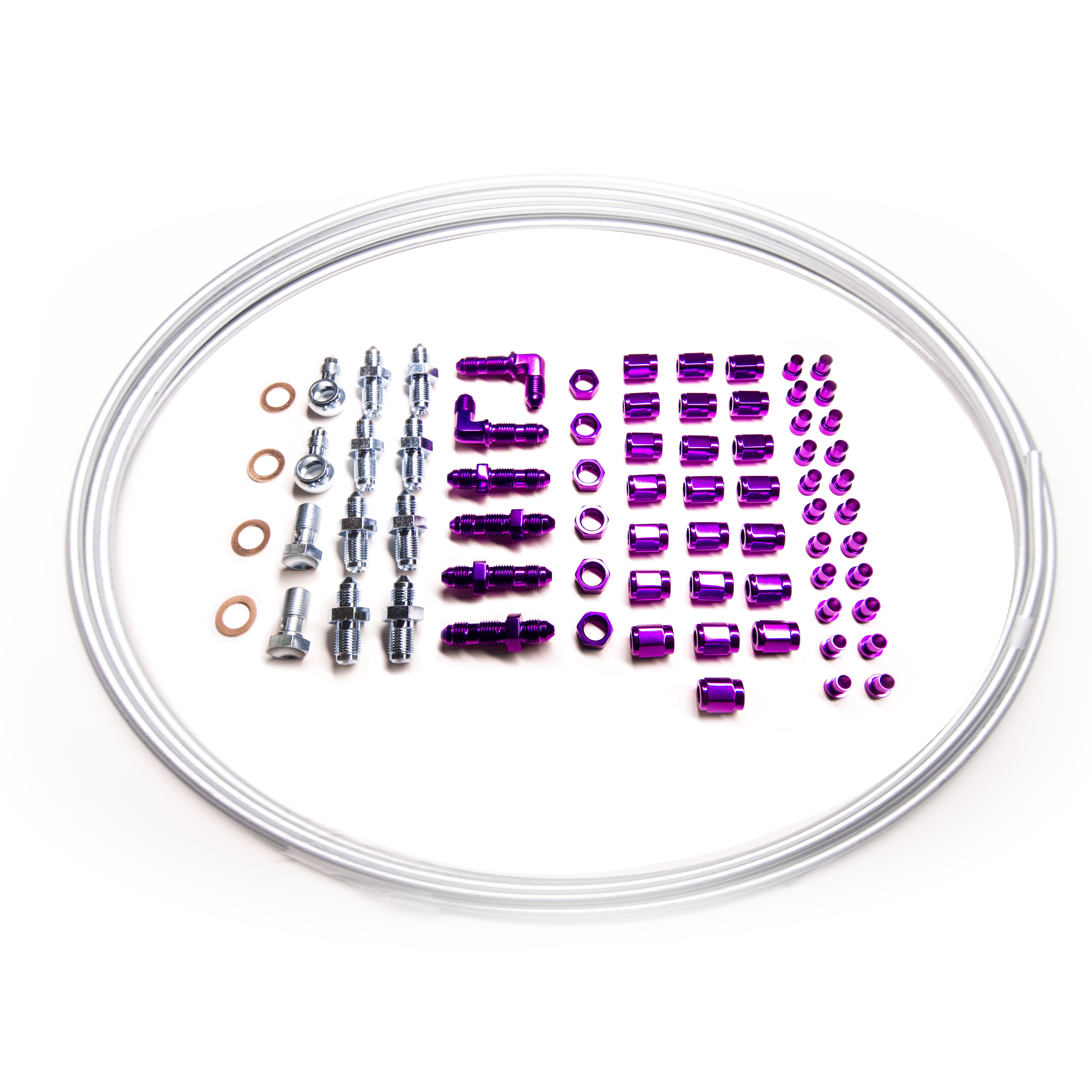 Brake Line Tuck Kit w/ Banjo Bolts and line for Honda Civic / Acura Integra