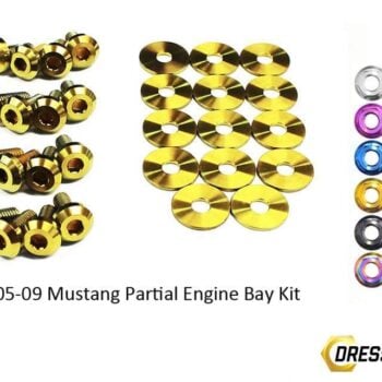 Ford Mustang (2005-2009) Titanium Dress Up Bolts Partial Engine Bay Kit