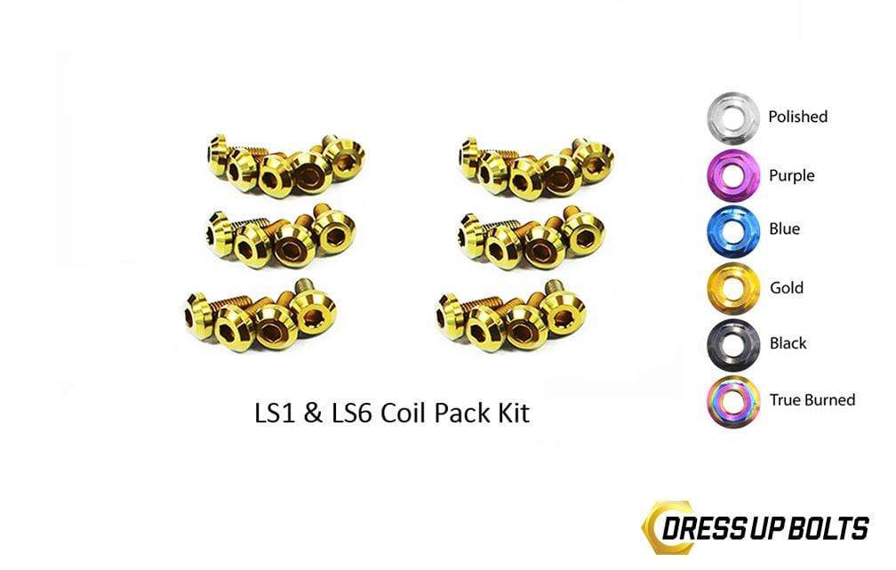 LS1 - LS6 Titanium Dress Up Bolts Coil Pack Kit (Corvette, Camaro, Trans AM, GTO)