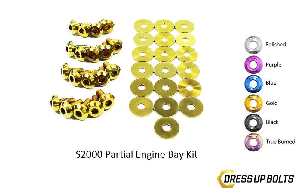 Honda S2000 (2000-2009) AP1/AP2 Titanium Dress Up Bolts Partial Engine Bay Kit