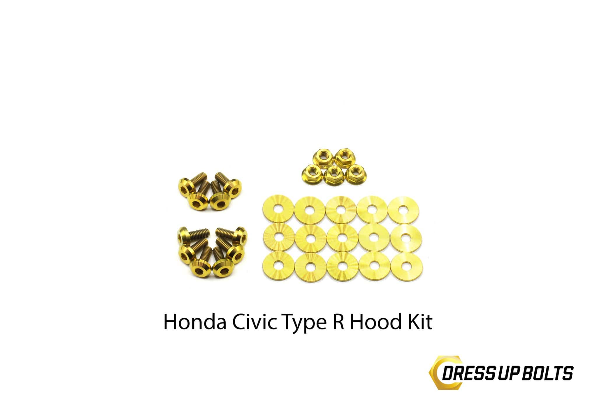 Dress Up Bolts Titanium Hardware Hood Kit - Honda Civic Type R (2017-2021)