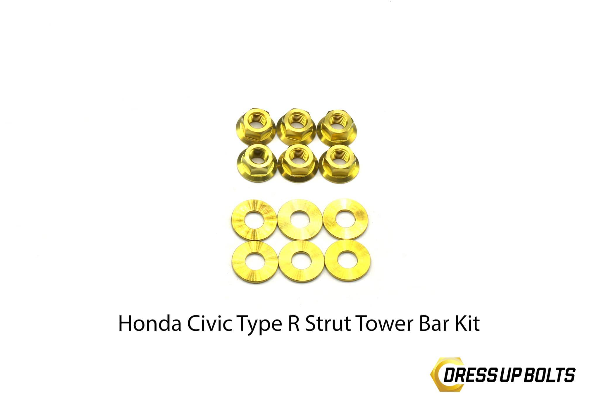 Dress Up Bolts Titanium Hardware Strut Tower Kit - Honda Civic Type R (2017-2021)