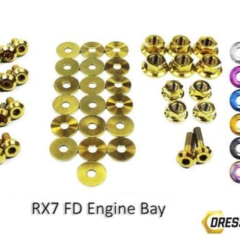Mazda RX-7 FD/FD3S (1992-2002) Titanium Dress Up Bolts Engine Bay Kit
