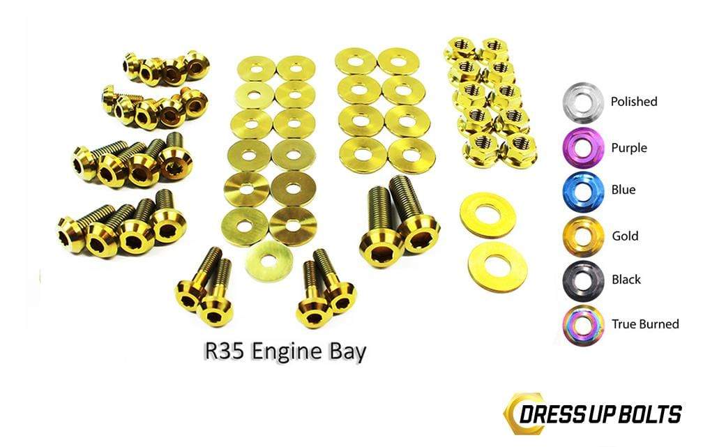 Nissan R35 GT-R (2007-2016) Titanium Dress Up Bolts Engine Bay Kit