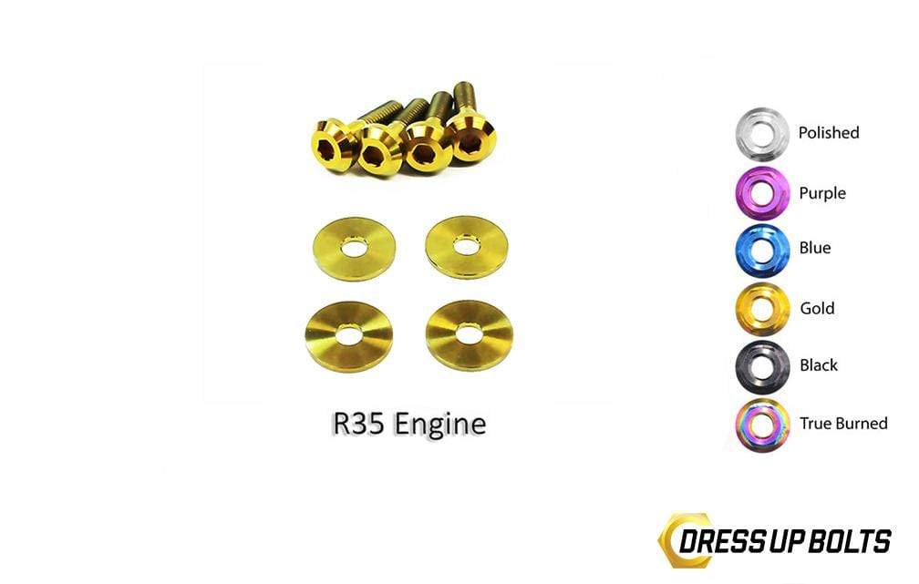 Nissan R35 GT-R (2007-2019) VR38 Titanium Dress Up Bolts Engine Cover Kit