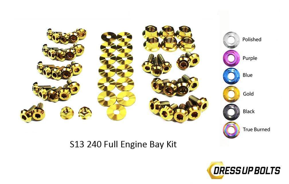 Nissan S13 240sx (1989-1995) Titanium Dress Up Bolts Full Engine Bay Kit