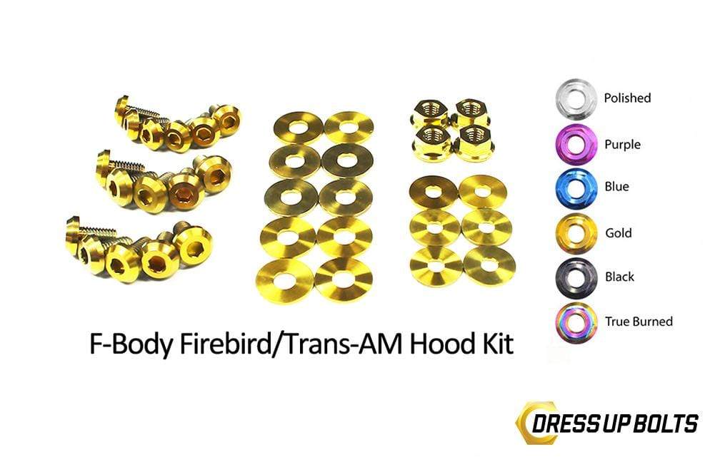 Pontiac Firebird/Trans Am (1998-2002) F-Body Titanium Dress Up Bolts Hood Kit
