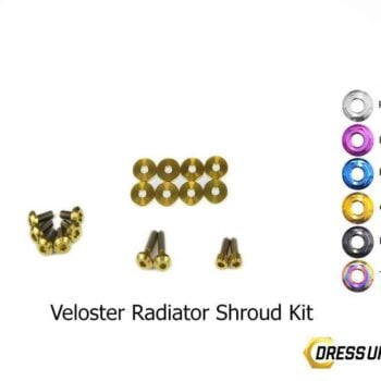 Dress Up Bolts Titanium Hardware Radiator Shroud Kit - Hyundai Veloster (2012-2018)