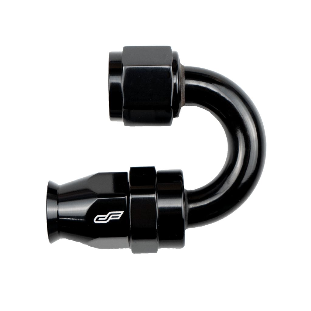 -4 AN 180 Degree Female Aluminum Hose End (PTFE)