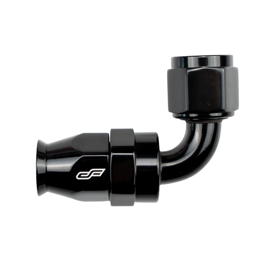 -10 AN 90 Degree Female Aluminum Hose End (PTFE)