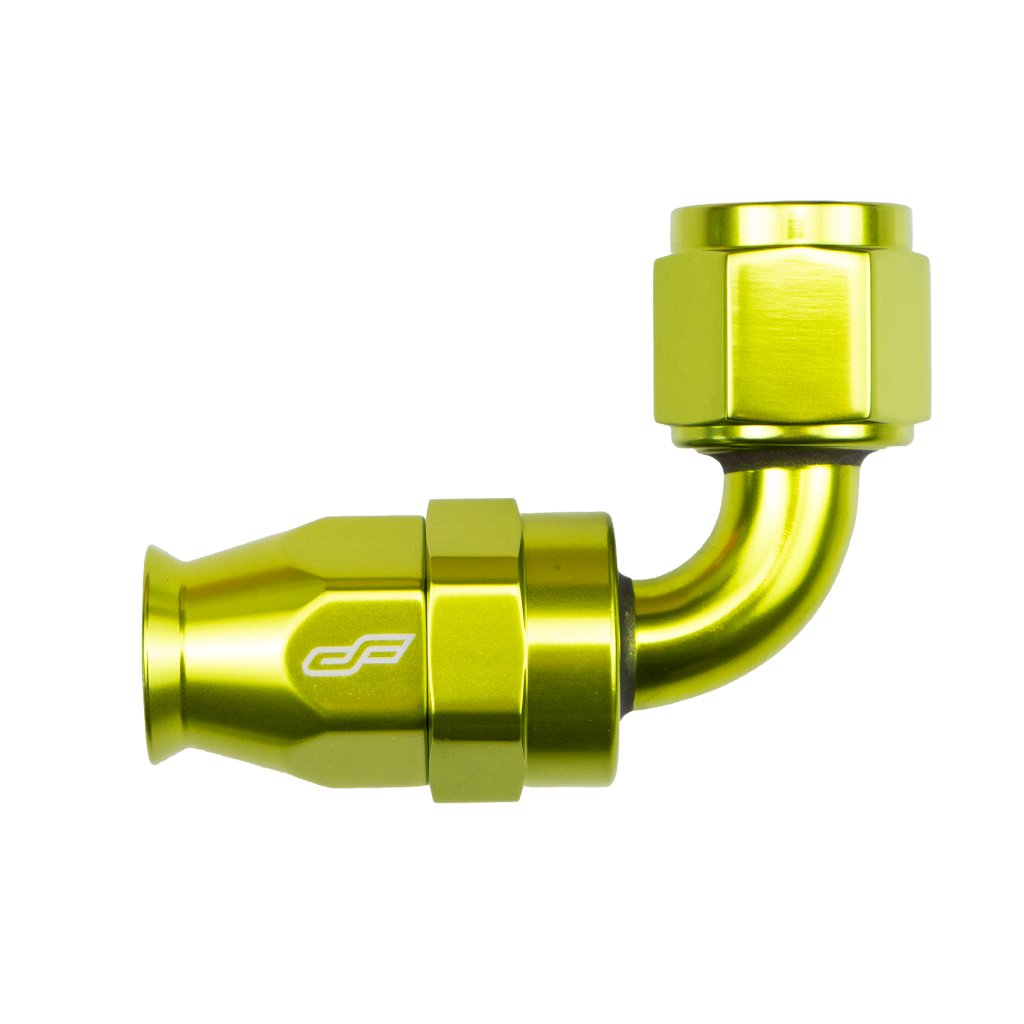 -10 AN 90 Degree Female Aluminum Hose End (PTFE)