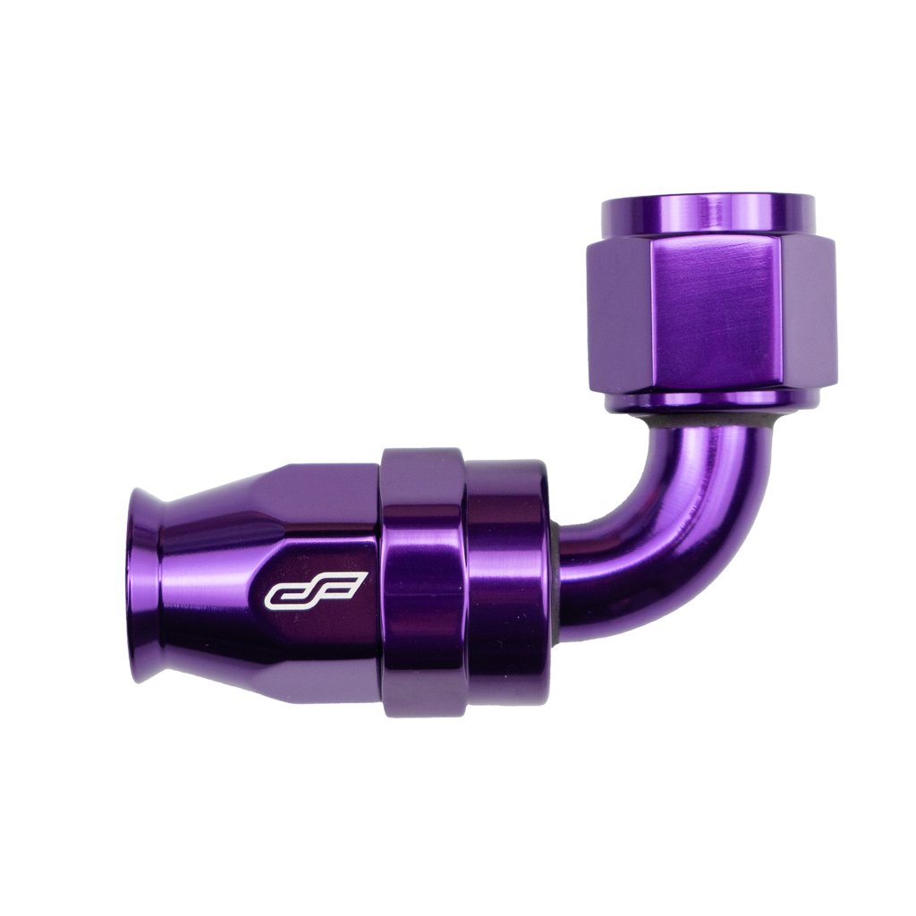 -10 AN 90 Degree Female Aluminum Hose End (PTFE)