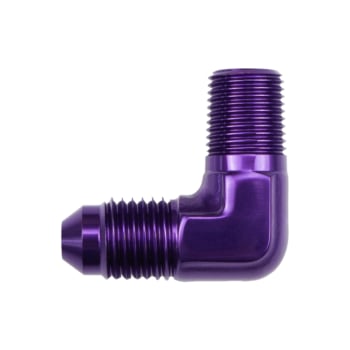 -4 AN Flare to 1/8" NPT 90 Degree Elbow Adapter