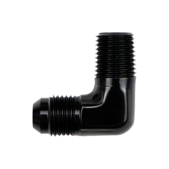 -6 AN to 1/2" NPT 90 Degree Elbow Adapter