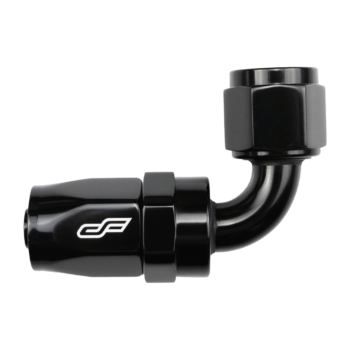 -10 AN 90 Degree Female Aluminum Hose End Fitting - Black
