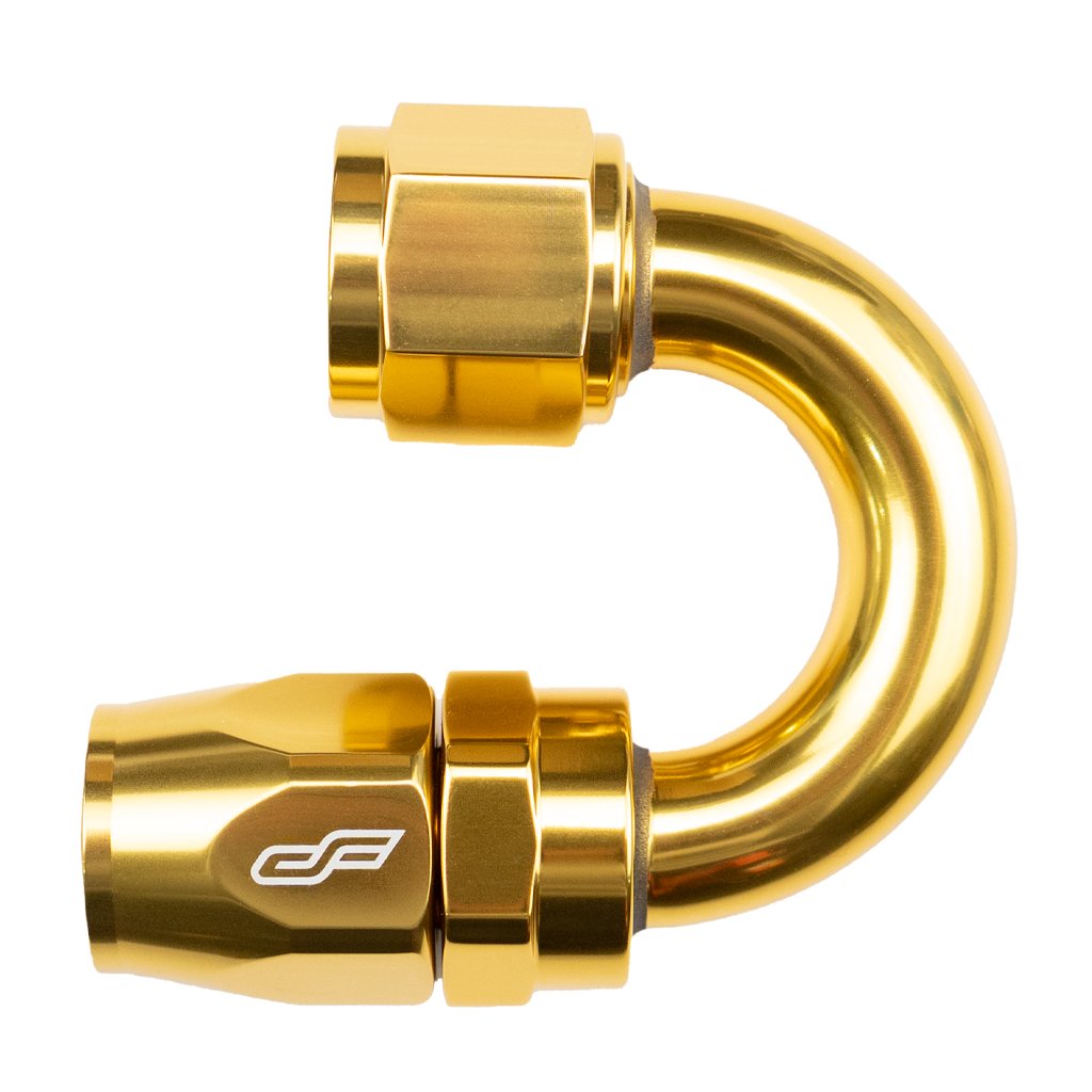 -8 AN 180 Degree Female Aluminum Hose End Fitting