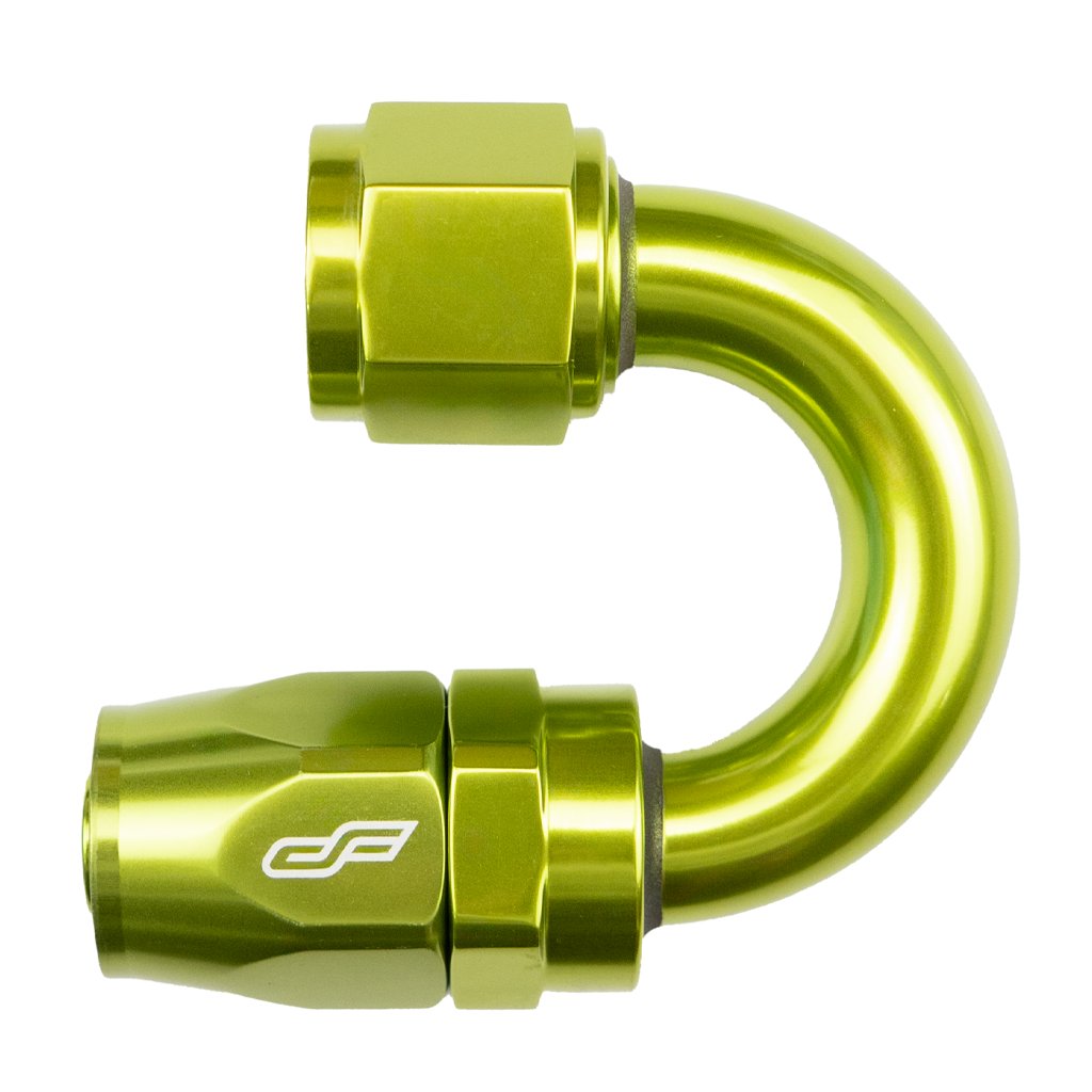 -8 AN 180 Degree Female Aluminum Hose End Fitting