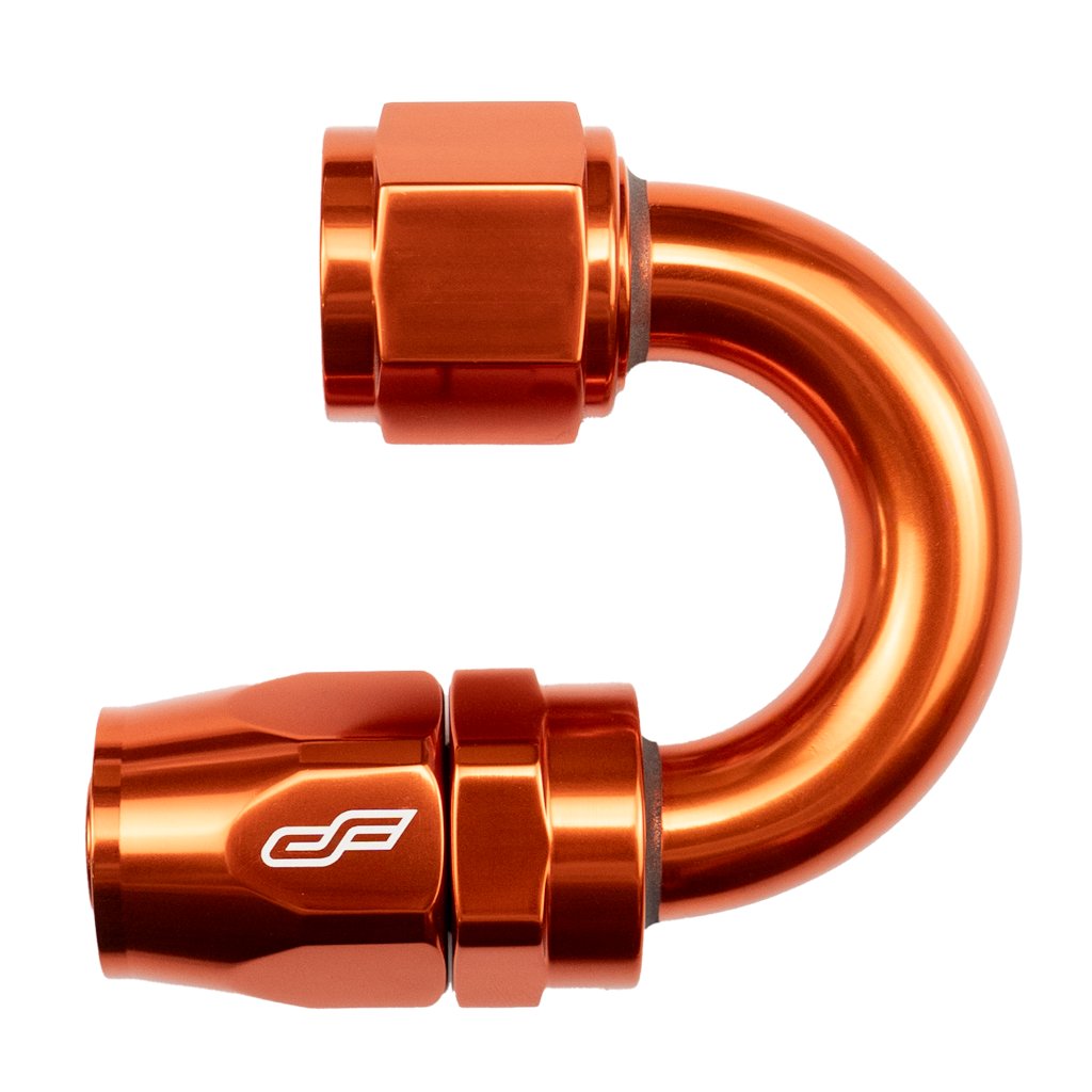 -8 AN 180 Degree Female Aluminum Hose End Fitting