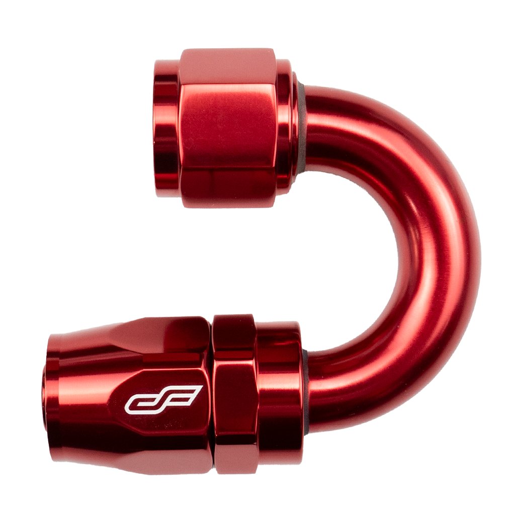 -8 AN 180 Degree Female Aluminum Hose End Fitting