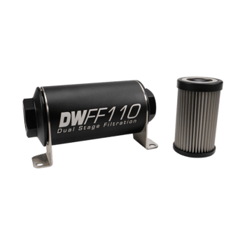DeatschWerks 110mm In-Line Fuel Filter Kit — 10 Micron, ORB Female