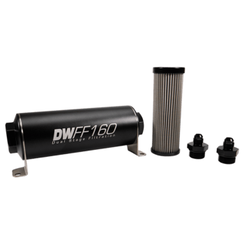 DeatschWerks 160mm In-Line Fuel Filter Kit — 10 Micron, -6AN