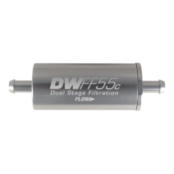 DeatschWerks 55mm In-Line Fuel Filter Kit — 10 Micron, 5/16" Barb