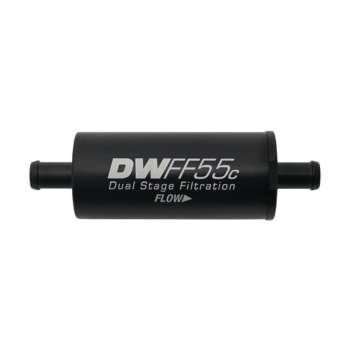 DeatschWerks 55mm In-Line Fuel Filter Kit — 10 Micron, 3/8" Barb