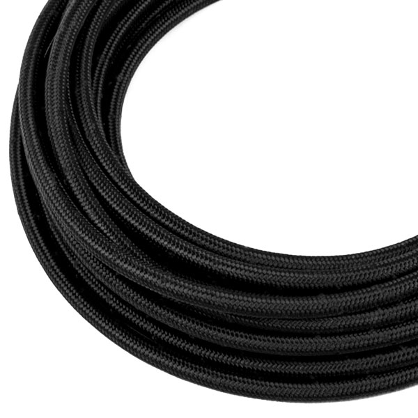 8AN Braided Black Nylon Hose / Line (E85 + Race Fuel Safe) - BY THE FOOT