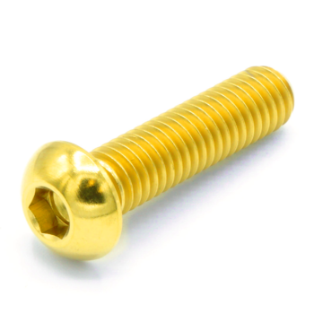 M6 X 1.00 X 25MM Titanium Button Head Bolt BY DRESS UP BOLTS