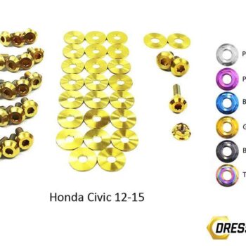Honda Civic (2012-2015) Titanium Ti Dress Up Bolts Engine Bay Kit