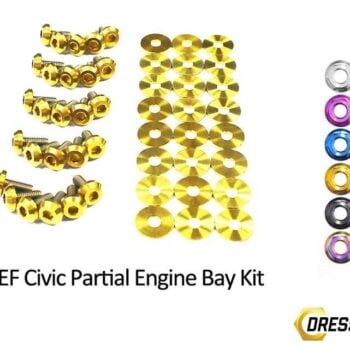 Dress Up Bolts Stage 1 Titanium Hardware Engine Bay Kit - Honda Civic EF (1988-1991)