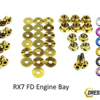 Mazda RX-7 FD/FD3S (1992-2002) Titanium Dress Up Bolts Engine Bay Kit