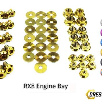 Mazda RX-8 FE (2003-2012) Titanium Dress Up Bolts Engine Bay Kit