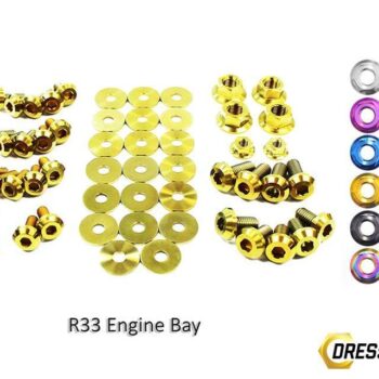 Nissan Skyline R33 (1993-1998) Titanium Dress Up Bolts Engine Bay Kit