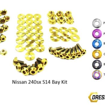 Nissan S14 240sx (1995-1998) Titanium Dress Up Bolts Engine Bay Kit