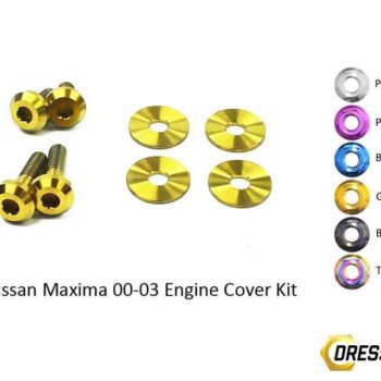 Nissan Maxima (2000-2003) Titanium Dress Up Bolts Engine Cover Kit