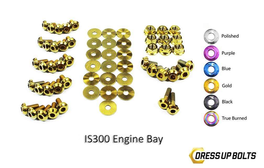 Lexus IS300 (19982005) Titanium Dress Up Bolts Full Engine Bay Kit