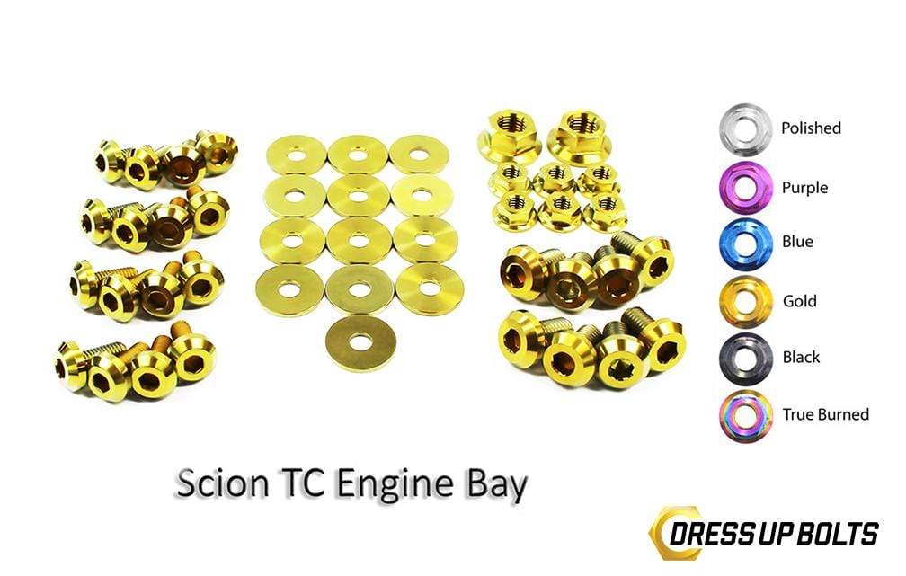 Scion tC (20052010) Titanium Dress Up Bolts Engine Bay Kit ColorFittings