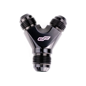 -10 AN Fitting Y Block to -08 AN Reducer