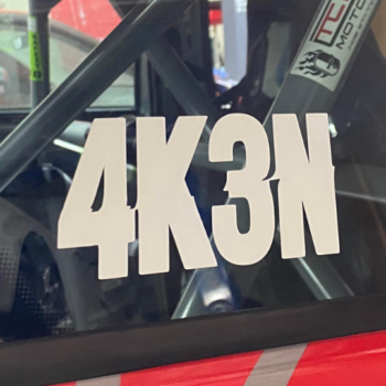 Ken Block 43 "4K3N" Memorial Sticker (4.5" Wide)