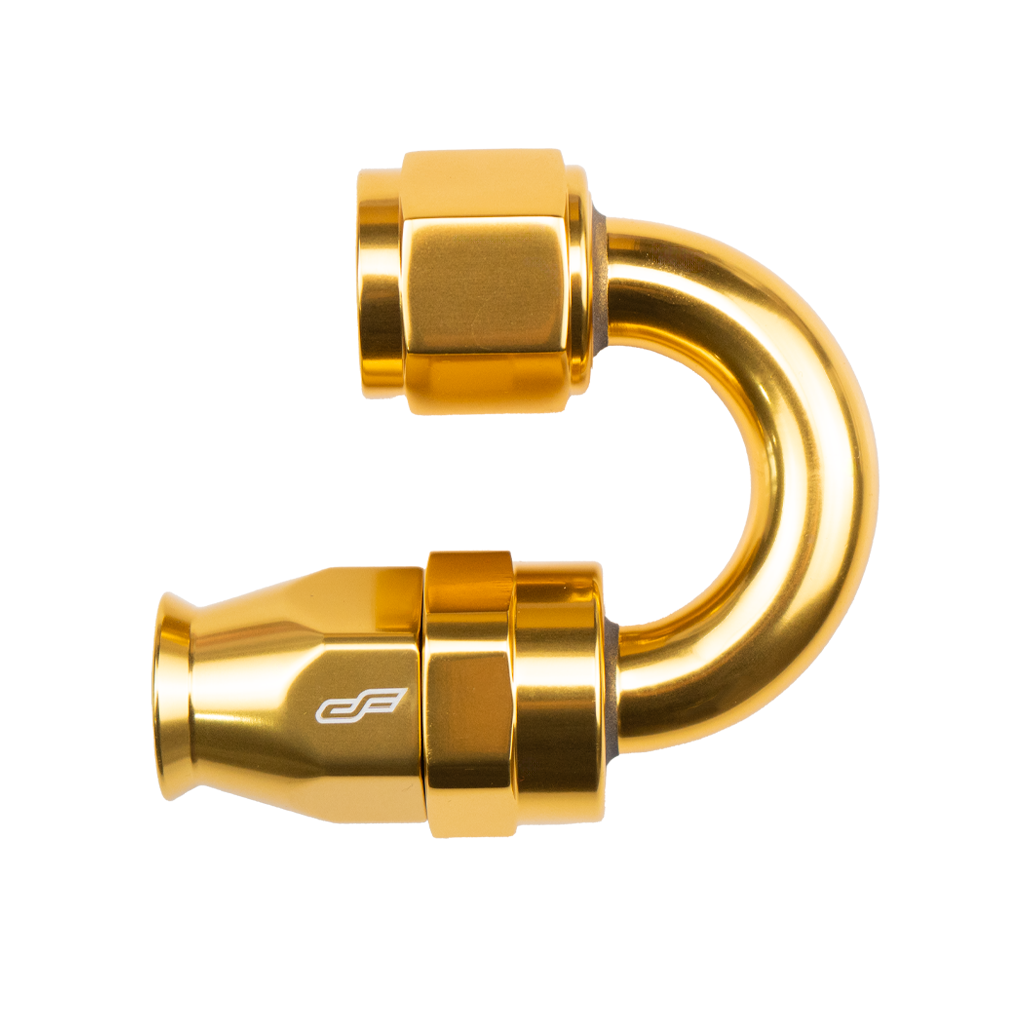 -10 AN 180 Degree Female Aluminum Hose End (PTFE)