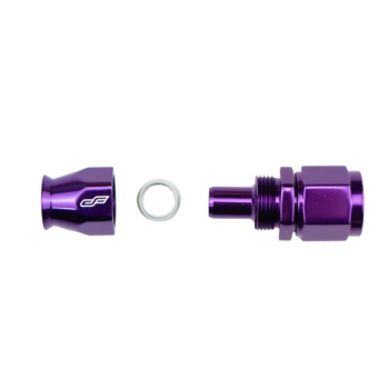 -10 AN Straight Female Aluminum Hose End (PTFE) - Purple