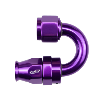 -6 AN 180 Degree Female Aluminum Hose End (PTFE)