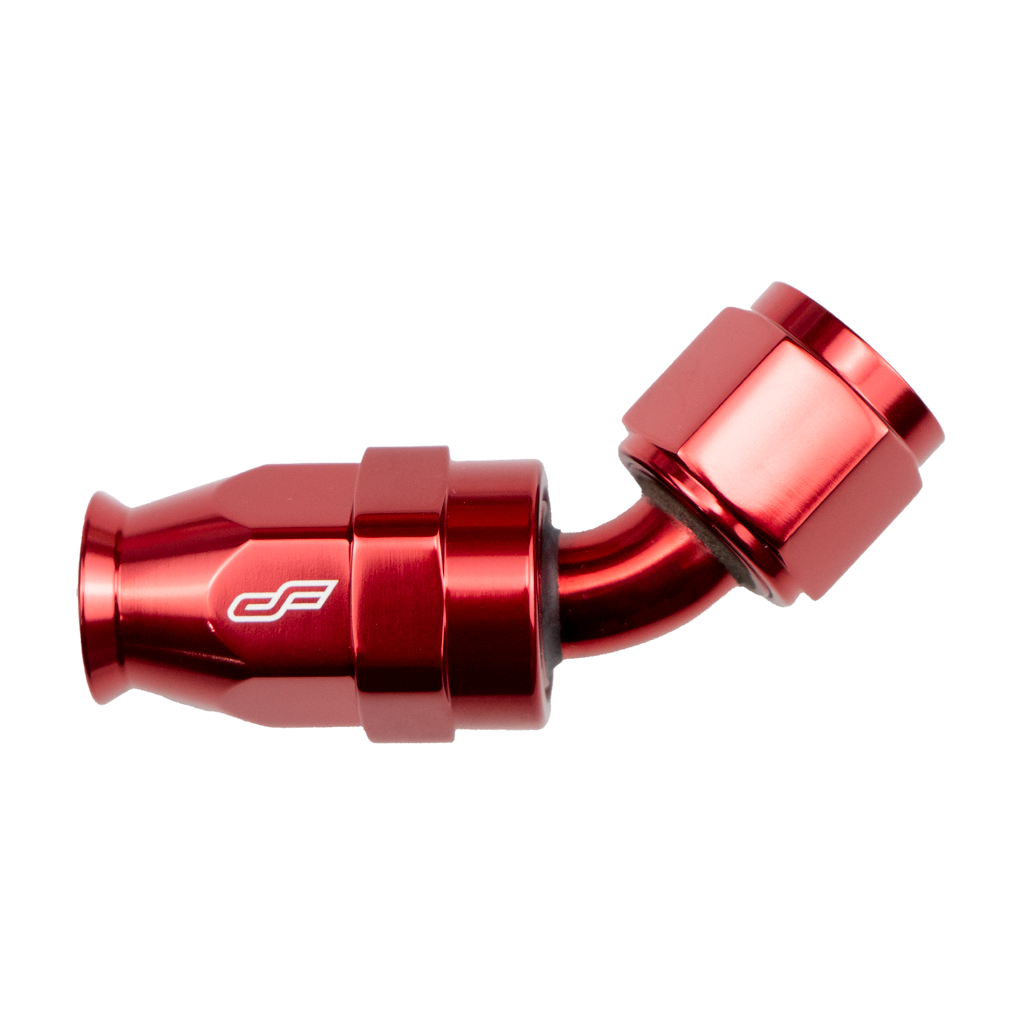 -10 AN 45 Degree Female Aluminum Hose End (PTFE)